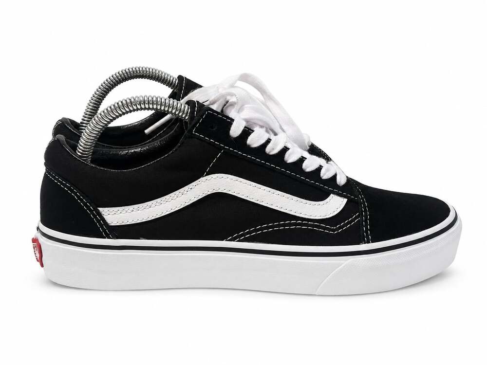 Vans Old Skool Classic Skate Shoes Black/White Womens size 8.5 wide